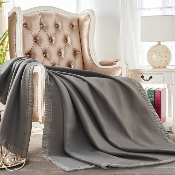 JML Soft Fleece Throw Blanket (50"x60"),Cozy Plush Warm Fleece Bed Couch Throw Blanket