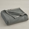 thumbnail image 1 of JML Soft Fleece Throw Blanket with Satin Trim, Dark Grey, Standard Throw, 1 of 5