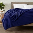 thumbnail image 1 of JML Soft Plush Fleece Blanket For Bed Sofa,Lightweight Flannel Blanket,King 79"x89",Navy, 1 of 6