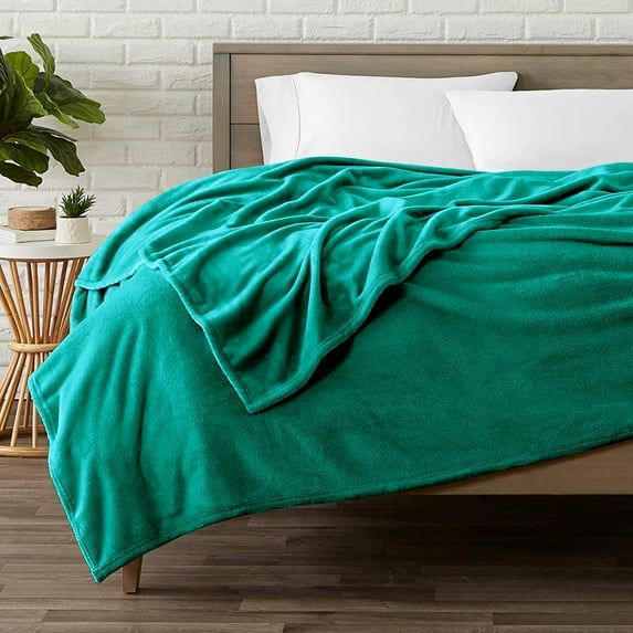 JML Soft Plush Fleece Blanket For Bed Sofa,Lightweight Flannel Blanket,Throw 50"x60",Teal