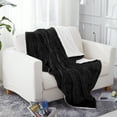 thumbnail image 1 of JML Soft Sherpa Fleece Blanket(Twin,Navy)Plush Soft Warm,Reversible Bed Couch Blanket, 1 of 6