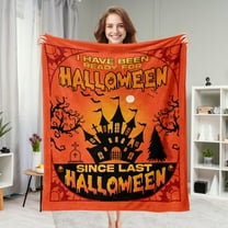JML Soft Throw Blanket, Spooky Flannel Bed Blanket for Halloween, Cozy Fluffy Comfy for Sofa, Couch, Bed, Holiday Party Gifts, 30 x 40 in
