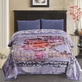 thumbnail image 1 of JML Thick Warm Winter Fleece Blanket For King Bed 2 Ply Reversible Soft Raschel Blanket,87"x94",10.5lb, Navy Blue Floral, 1 of 8