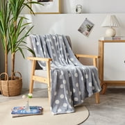 JML Throw Blanket 50"x60" Soft Cozy Flannel Fleece Throw Blanket for Sofa Couch Bed