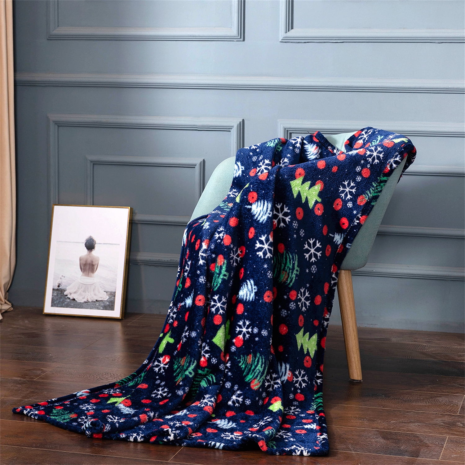 JML Throw Blanket 50"x60" Soft Cozy Flannel Fleece Throw Blanket for Sofa Couch Bed