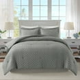 thumbnail image 1 of JML Tufted Twin Comforter Set 2 Pieces, Jacquard Boho Tufts Bedding Set - All Season Duvet and 1 Pillow Sham Bed Sets, Dark Gray, 1 of 7