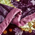 thumbnail image 1 of JML Two-ply Korean-style Raschel Embossed Rose Velvet Polyester Blanket Aqua Queen Patchwork, 1 of 5