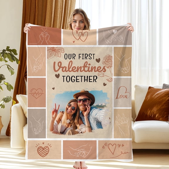 JML USA Custom Blanket, Customized Soft Flannel Throw Blanket, Personalized 1 Photo Blanket, Mutiple Sizes For Kids And Adults, 2nd Day Shipping