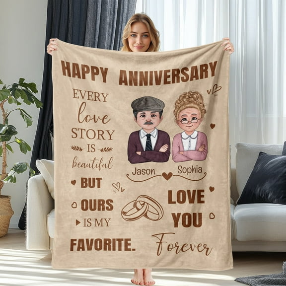 JML Custom Throw Blanket - Personalized Photo & Text Throw for Adults, Friends & Pets