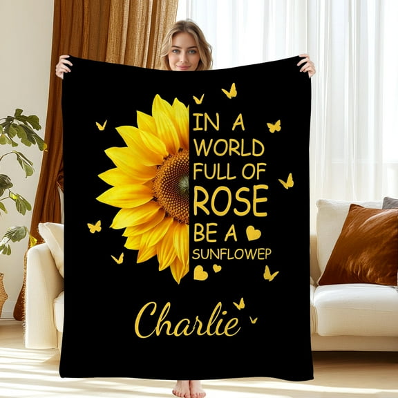 Personalized Blanket with Name, Custom Blanket for Adult, Customized Blanket Name Blanket Gifts for Women, Men