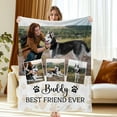 thumbnail image 1 of JML USA Print Custom Flannel Blanket, Personalized Soft Throw with Photo & Text, Fast Express Shipping, 4 Photos, Perfect Pet Blanket, 1 of 7