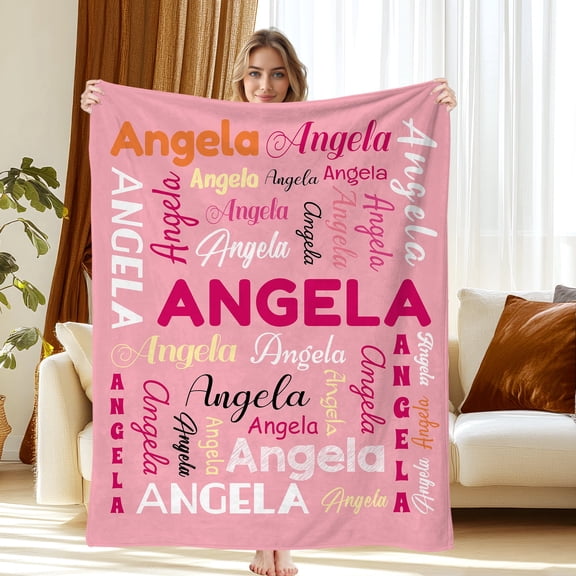 JML USA Print Custom Soft Flannel Blanket - Personalized Text Throw, Multiple Sizes for Kids, Pets & Adults, Customized Name Blanket, Express Shipping