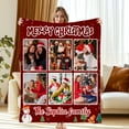 thumbnail image 1 of Custom Christmas Blanket - Personalized Photo & Text Soft Flannel Throw Blanket, Custom Throw Blanket, 30"x40", 6 Photos, Perfect Christmas Gift, 1 of 6