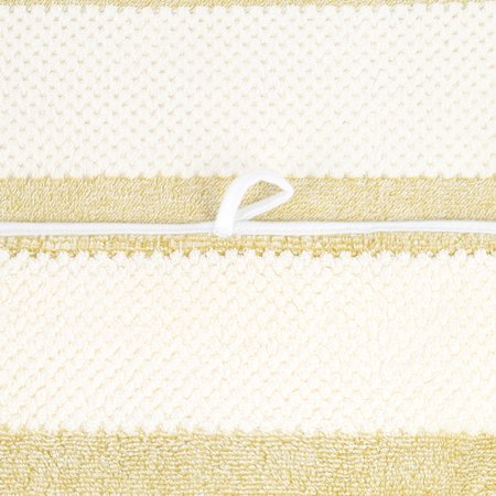 JML Waffle Stripe Bath Towels 30" x 60" Brown