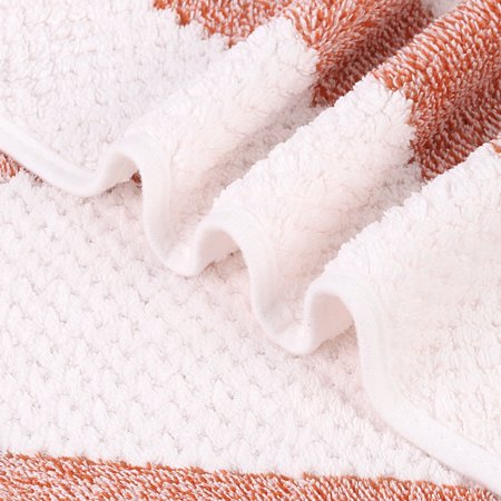 JML Waffle Stripe Bath Towels 30" x 60" Orange