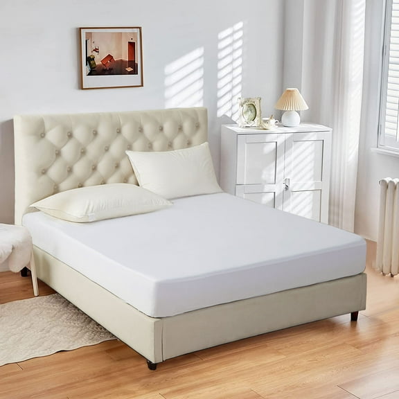 JML Waterproof Mattress Cover Queen Size, Soft Fitted Mattress Protector