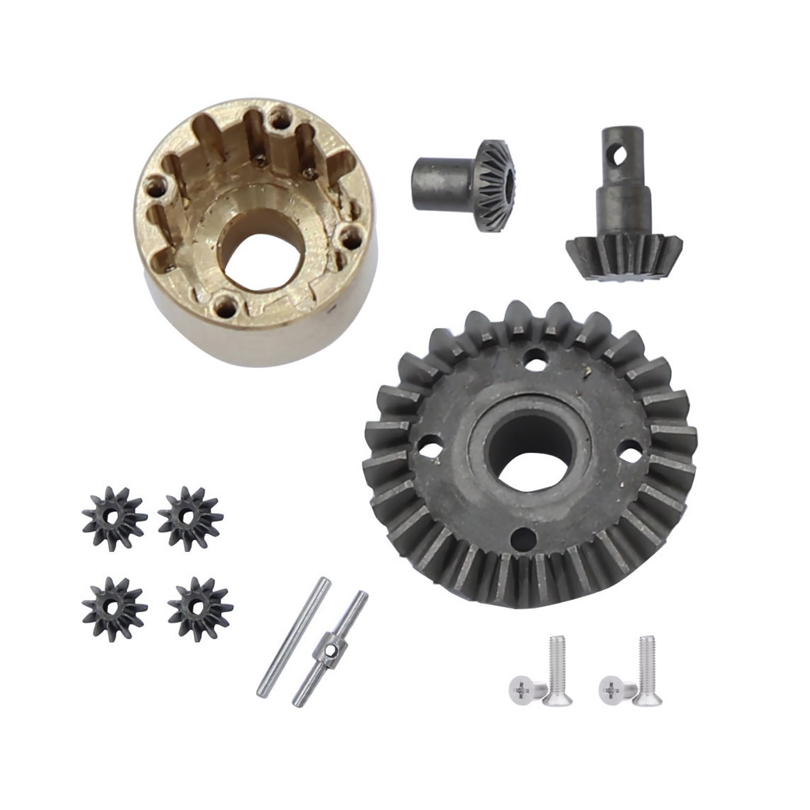 1 Set Metal Differential Gear Case Upgrade For FMS 1/24 FCX24 RC Crawler Car - Steel & Brass Replacement For Plastic Parts