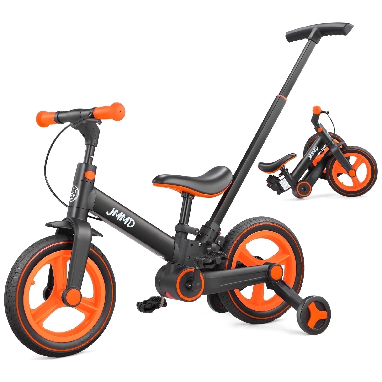 自転車本体 Kids Bike (Cars) Peddle and Balance JMMD 6-in-1 Toddler Bike for Ages 18-60 Months, Foldable Balance