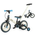 thumbnail image 1 of JMMD Toddler Bike with Training Wheels, Kid Balance Bike with Push Handle, Pedals, 6-in-1 Foldable Toddler Tricycle for Boy & Girl 1-5 Years, Blue, 1 of 10