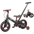 thumbnail image 1 of JMMD Toddler Bike with Push Handle for Kid 18-60 Months, 6 in 1 Foldable Tricycle with Training Wheel, Pedals, Kid Balance Bike for Boy & Girl, Black, 1 of 10