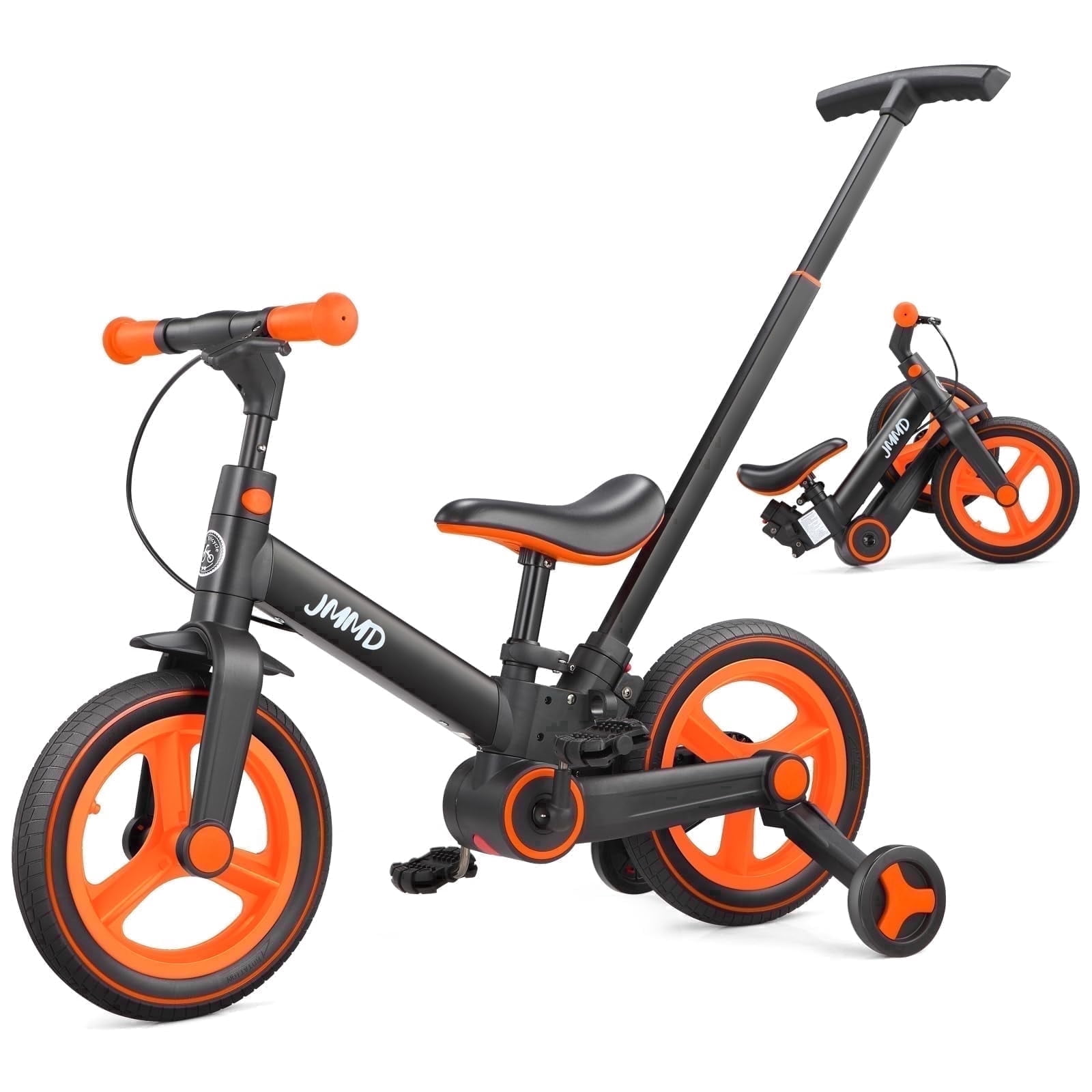 JMMD Toddler Bike with Training Wheels, 6-in-1 Foldable Tricycle
