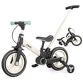 thumbnail image 1 of JMMD 6 in 1 Toddler Bike with Push Handle for Kids 18-60 Months, 12" Foldable Balance Bike with Training Wheels, Pedals, Brakes, Kickstand, Push Tricycle Toddler Gift & Toys for Boy & Girl, 1 of 9