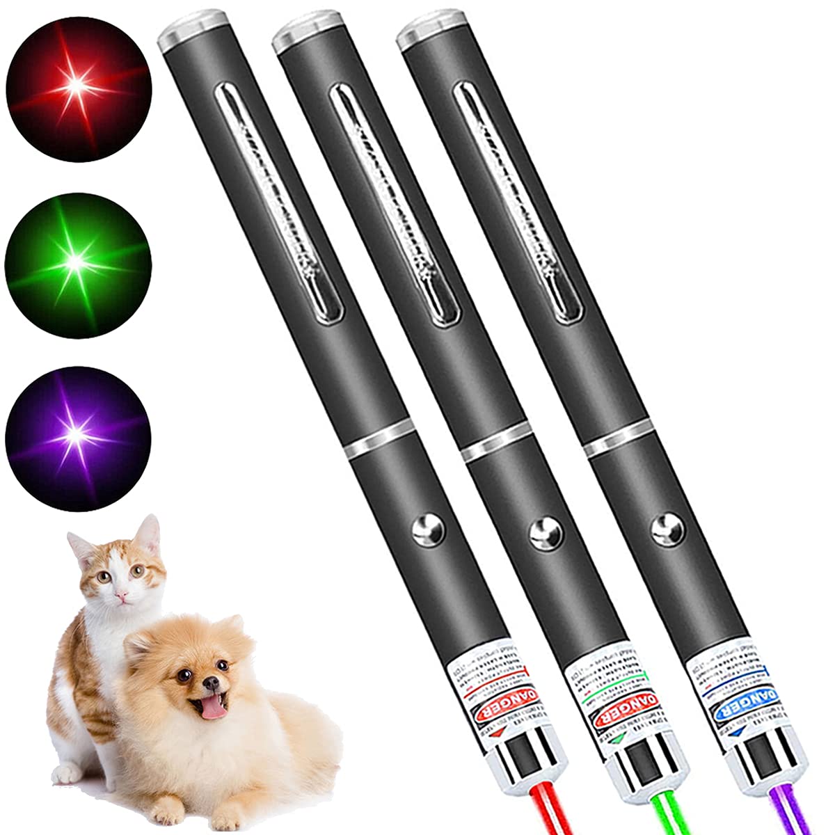 JMMTAAG Laser Pointer for Cats, 3 Pack ,Laser Pointer Cat Toys for