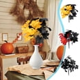 thumbnail image 1 of JMQLZ 12 Inch Gothic Black Maple Leaves - Fall Plant Stems for Halloween Themed Display Decor, 1 of 7