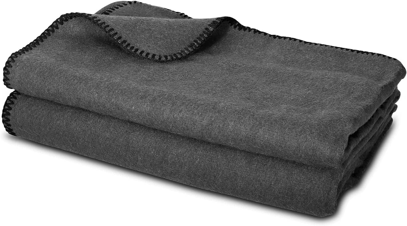 JMR 66X90 Military Wool Blanket for Emergency ,Camping & Everyday Use