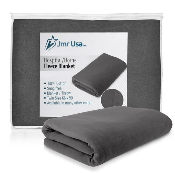 JMR Beige Soft Warm Twin Size Fleece Blanket Throw Microfiber Plush Blanket for Home Couch, Bed, Camping, Traveling 66x90, Twin 108 x 90, Charcoal Grey