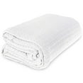 thumbnail image 1 of JMR Cozy Waffle Weave Blanket  Cotton Medium Weight Hotel Throw Blankets Great for Bed, Couch & Sofa White, Twin 66 x 90, 1 of 21