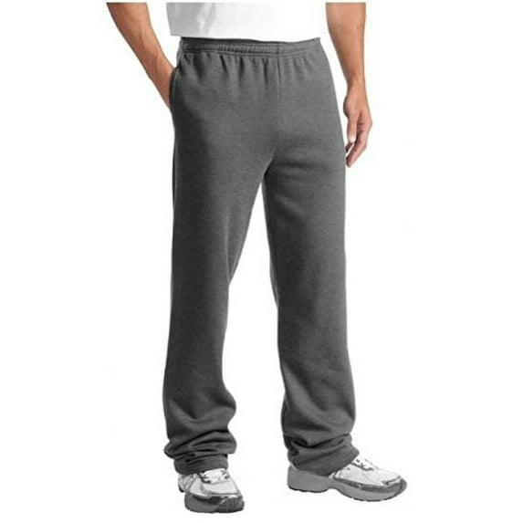JMR Men's Fleece Sweatpants, Elastic Waistband/Open Bottom With Side Pockets-4X
