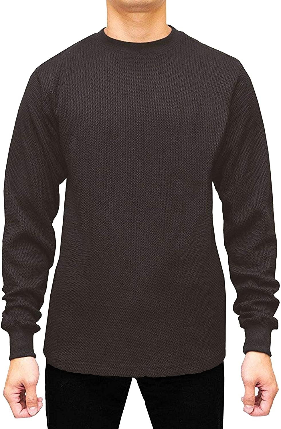 JMR USA INC Long Sleeve Crew Neck Waffle Knit Thermal Shirt for Men