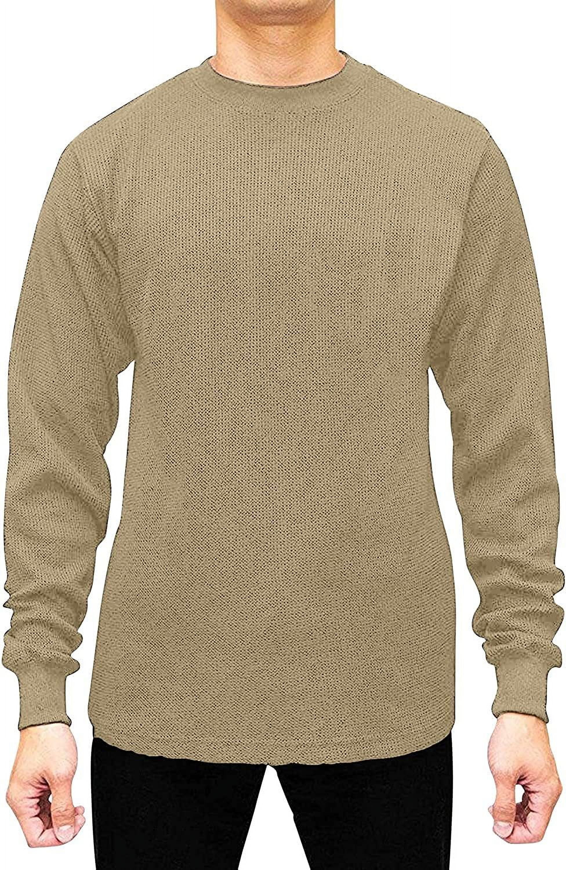 White Thermal JMR Men's Heavyweight Waffle Thermal Shirt 100