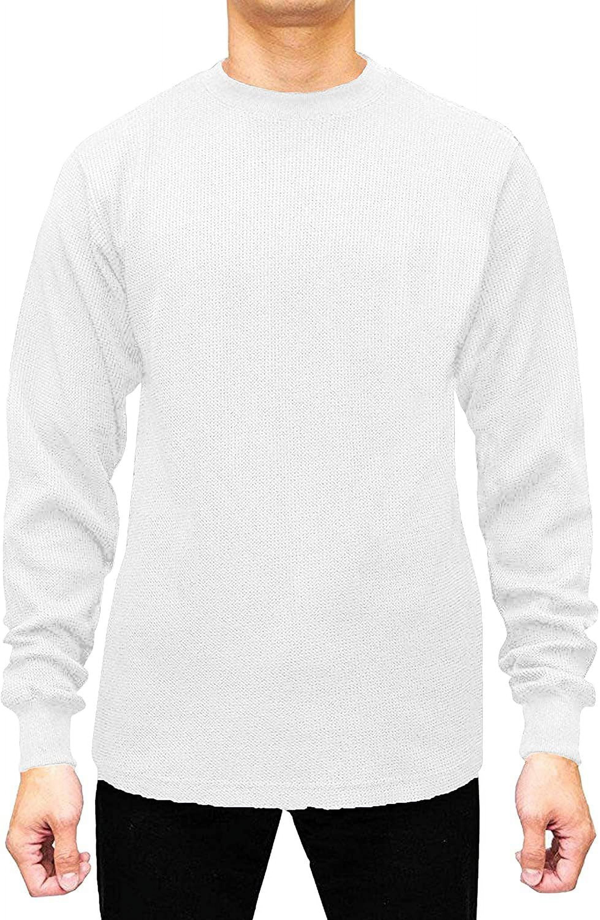JMR USA INC Long Sleeve Crew Neck Waffle Knit Thermal Shirt for Men