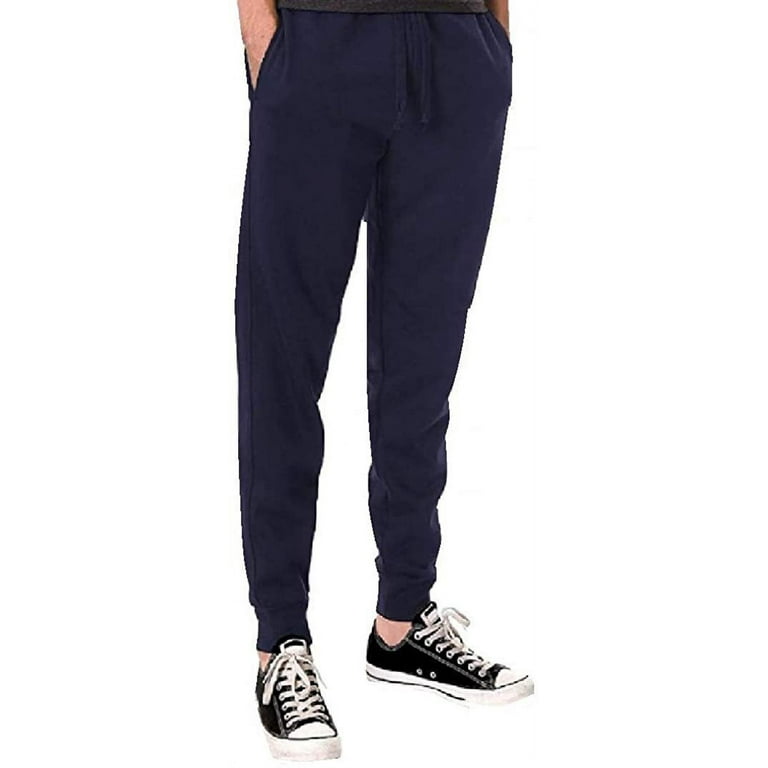JMR USA INC Men s Fleece Pants with Pockets Cuffed Bottom Track