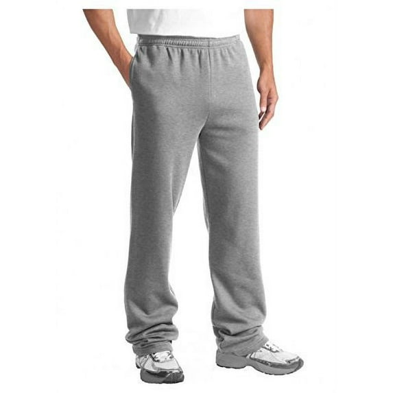 JMR Men's Fleece Sweatpants, Elastic Waistband/Open Bottom With Side Pockets-2X