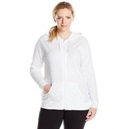 Hanes Women's Jersey Full Zip Hoodie, White, Large - Walmart.com