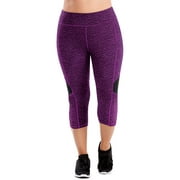 JMS by Hanes Women's Plus Active Colorblocked Performance Capri Leggings