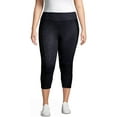 thumbnail image 1 of JMS by Hanes Women's Plus Active Colorblocked Performance Capri Leggings, 1 of 5