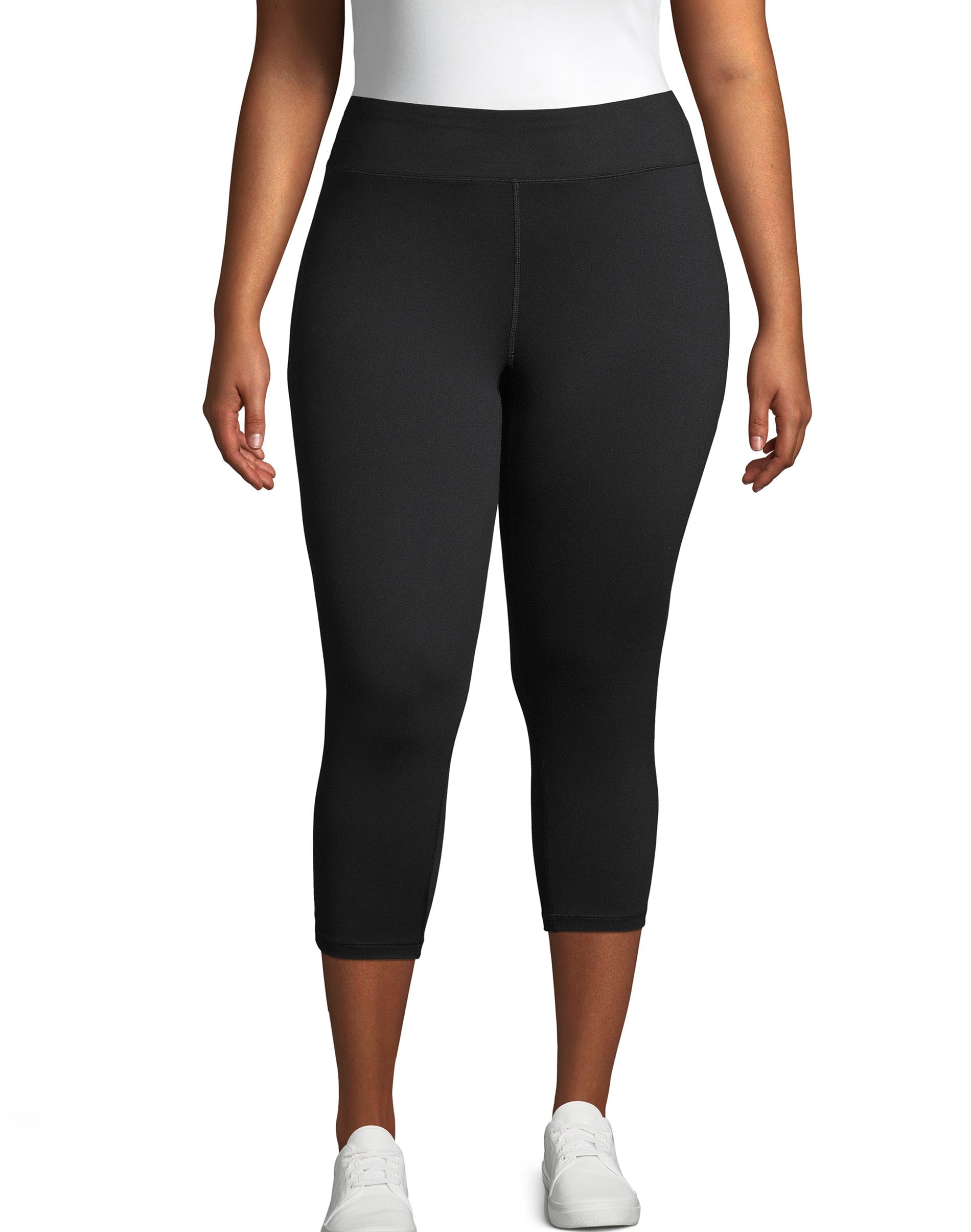 Hanes Just My Size Women's Active Capri Leggings, 20" (Plus ) Black 2X