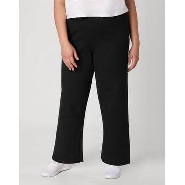 Hanes Just My Size EcoSmart Women's Fleece Sweatpants, Open Leg, 30.5" (Plus ) Ebony 3X