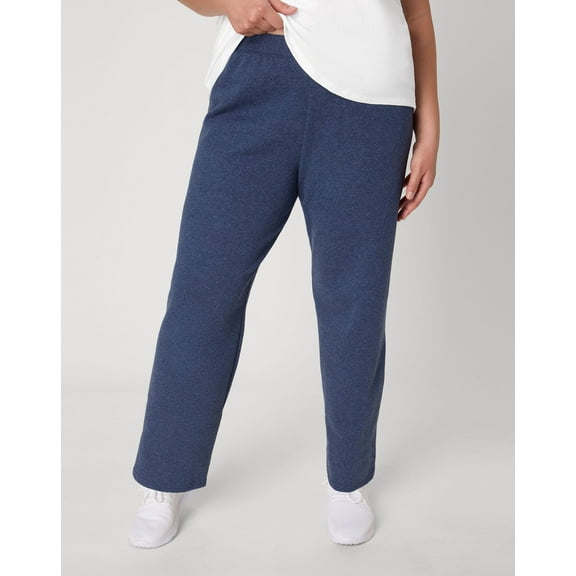 Hanes Just My Size EcoSmart Women's Fleece Sweatpants, Open Leg, 30.5" (Plus ) Navy Heather 4X