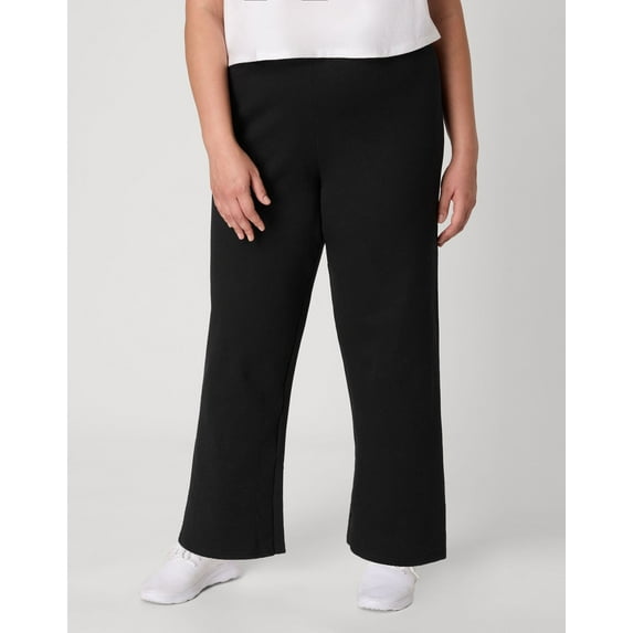Hanes Just My Size EcoSmart Women's Fleece Sweatpants, Open Leg, 30.5" (Plus ) Ebony 5X