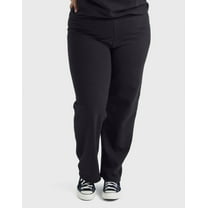 Hanes Just My Size EcoSmart Women's Fleece Sweatpants, Open Leg, 30.5" (Plus ) Ebony 3X