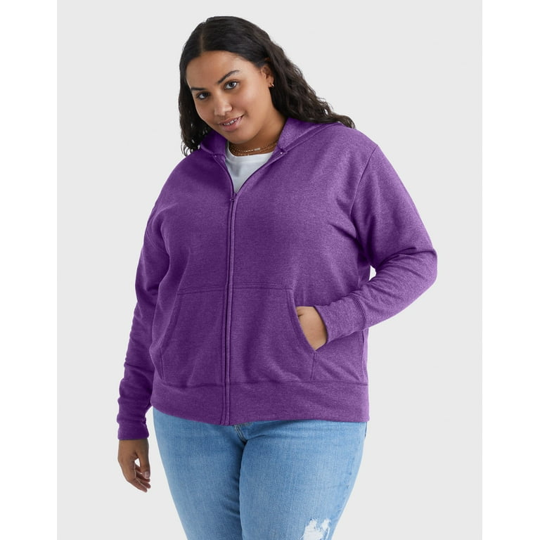 Hanes Just My Size Women s Plus Size Fleece Zip Hood Jacket