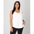 thumbnail image 1 of Hanes Just My Size Women’s Cotton Jersey Tank, Shirttail Hem (Plus ) White 1X, 1 of 5