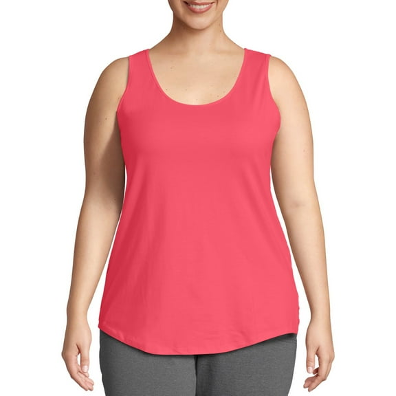 JMS by Hanes Women's Plus Size Shirttail Tank