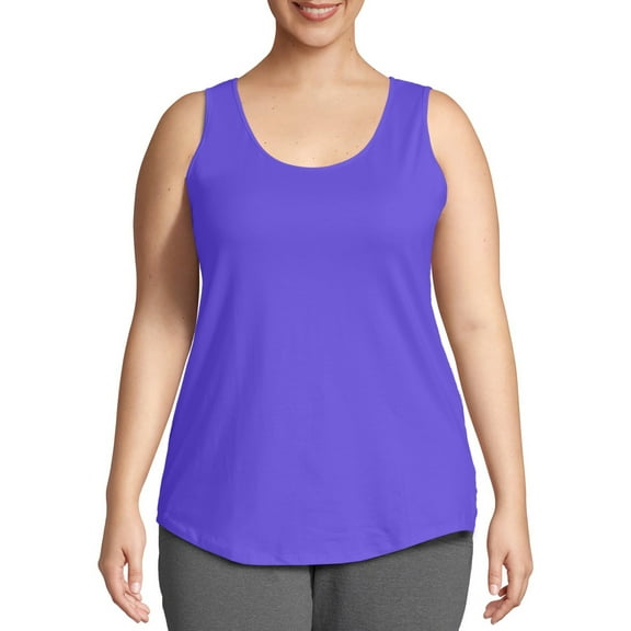 JMS by Hanes Women's Plus Size Shirttail Tank