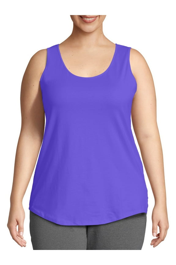 by Hanes Women's Plus Size Shirttail Tank